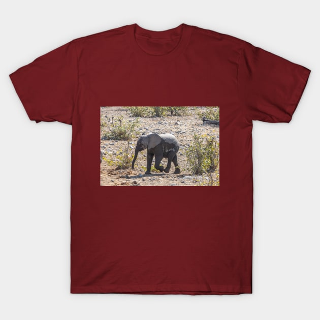 Namibia. Etosha National Park. Baby Elephant. T-Shirt by vadim19